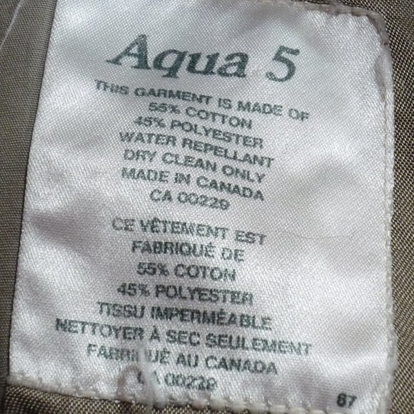 AQUASCUTUM Mens Trench Coat 38 short Aqua 5 Water - Picture 5 of 9